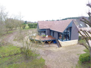 Menuiseries en aluminium K-LINE RAL 7016 Gris en partenariat avec SLM Architecture Pennanguer n°35 29140 KERNEVEL ROSPORDEN 02 29 20 09 60