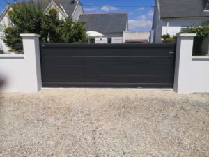 Portail coulissant Aluminium SIB RAL 2100 noir sablée