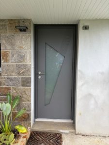 AFB porte d'entrée k-line modèle Esquille ral 2900 gris sablé PONT L'ABBE