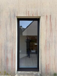 AFB porte fenêtre K-LINE brun gris 8019 BENODET